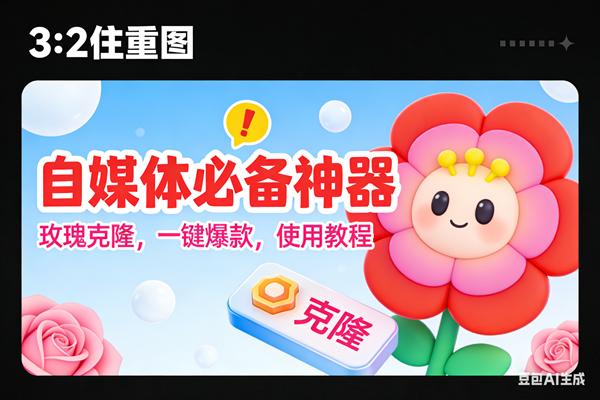 玫瑰克隆神器，ai鲁大魔，自媒体必备的软件，一键爆款工具，详细教程