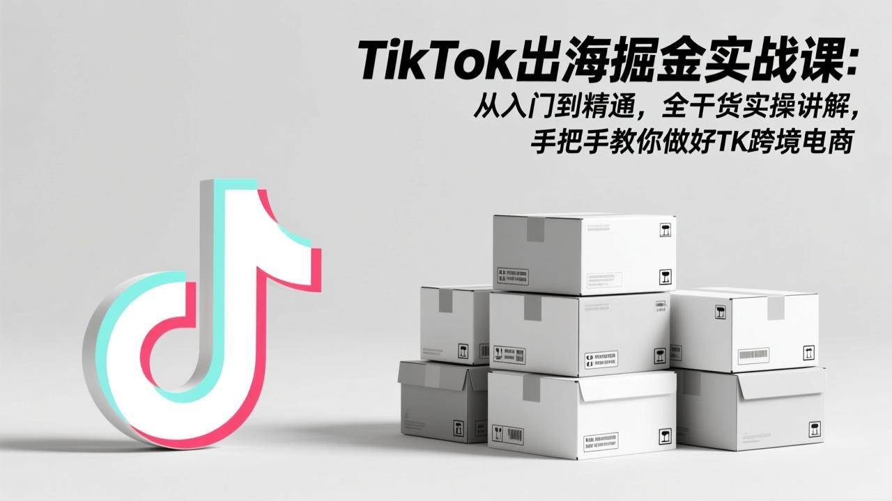 TikTok出海掘金实战课：从入门到精通，全干货实操讲解，手把手教你做好TK跨境电商